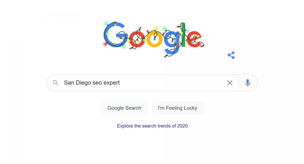 image of google search results for San Diego SEO Expert